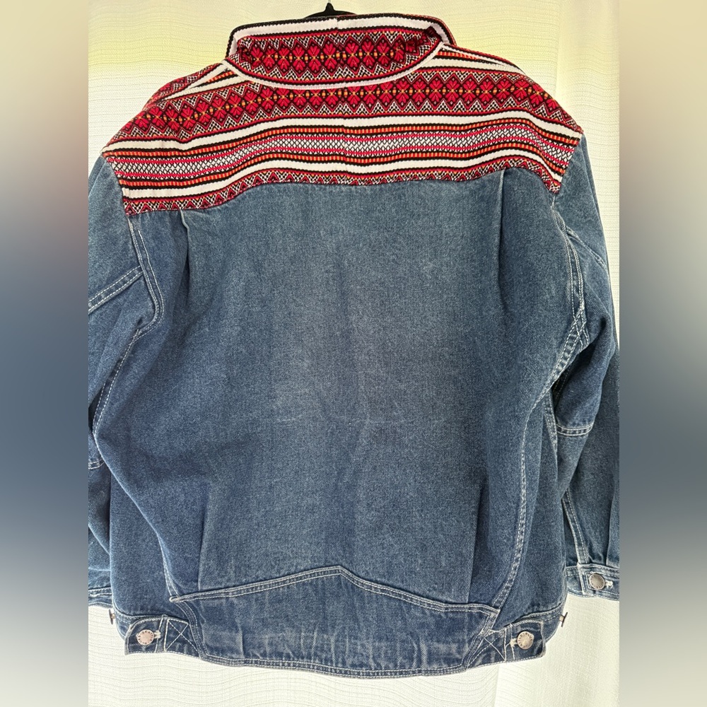 Custom vintage Seattle Blues denim jacket.